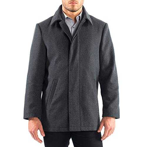 alpine swiss Vance Mens Wool Blend Button Up Coat