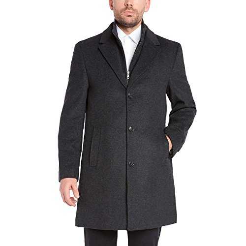 Kirkland Signature Men's Wool Cashmere Blend Overcoat Dress Coat, Variety