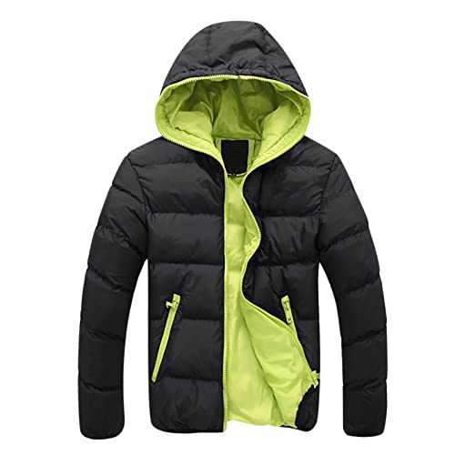 Mens Down Coats Jackets Casual Warm Padded Winter Outerwear Contrast Thick Hooded Waterproof Windproof Outdoor Quilted Fashion Climbing Resistant Travelling Jacket autumn Winter