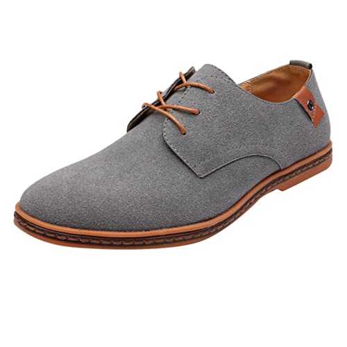 Mens Leather Sole Oxford Shoes, Comfortable Walking Shoes Smart Business Leather Loafer Lace-Up Casual Shoes Vintage Formal Shoes Slip-On Loafers Men's Fashion Casual Shoes Oxford Shoes