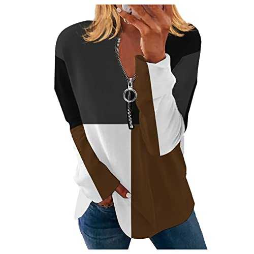 Tunic Tops for Women UK, Long Sleeve Crew Neck Blouses Sale Clearance Loose Dressy Tunic Tops Workout Outdoor Comfy Pullover Comfy Tunic Tops Shirt for Ladies UK