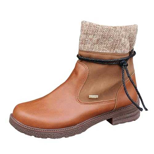 Ladies Wide Fit Boots Heeled Chunky Orthopedic Boots for Women Flat Ankle Boots for Women UK Wide Fit Ladies Wide Fit Boots Womens Chelsea Boots Tan