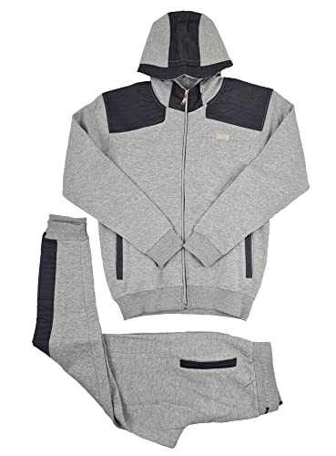 Men's Designer Urban Hip Hop Slim Fit Nile Cotton Tracksuit, Grey
