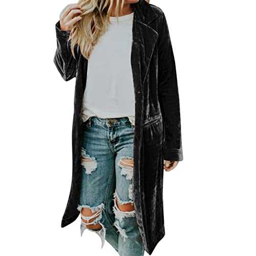 Long Sleeve Tops Women Plus Size Jackets for Women FauxPuffer Jacket Waterproof Jackets Womens Fleece Button Jackets Women Casual Solid Color Notch Collar Autumn Winter Faux Coat Outwear Blouse