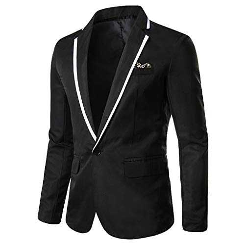 Men's Suits Casual Solid Slim Business Gentleman Lapel Suit Business Lapel Suit One Button Jackets Party Blazer for Formal and Leisure Occasions