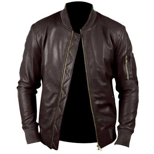 Rising Bloom Mens Real Leather Biker Jacket Cafe Racer Vintage Motorcycle Retro Style Zipped Genuine Leather Jacket
