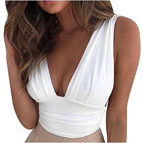 Women Shirts and Blouses Sale Clearance,Ladies Ladies Summer V-Neck Solid Sexy Casual Sleeveless Blouse Tops Shirt Tunic Tops Shirts Blouse Office UK Size