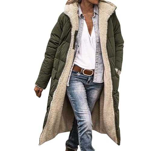 Cocila Wolf Jacket With Fleece Zipper And 30 Ladies Fashionable Warm Winter Coat Double Faced Long Sleeve Hooded Down Jacket Half Zip Fleece Women Women'S Red Coat With Fur Hood