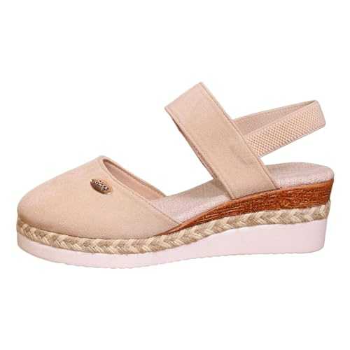 WILLBEST Sandals for Women UK Wedge Summer Holiday Beach Comfy Crystal Sparkling Sandals Toe-Post Low Mid Wedge Shoes Flip Flops Sling Back Strappy Buckle Platform Dress Shoes