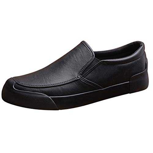 SRTUMEY Men's Casual Loafers Slip On Shoes Fashion Men Business Leather Shoes Casual Comfortable Dress Shoe Male Suit Shoes Mens Size 14 Shoes Leather