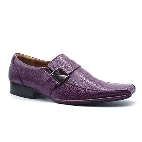 Men's 99344 Classic Square Toe Slip On Loafers Casual Dress Shoes