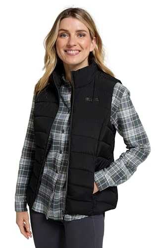 Mountain Warehouse Opal Womens Padded Gilet - Lightweight Body Warmer, Water Resistant Sleeveless Jacket with Front Pockets - Light Rain, Autumn, Winter
