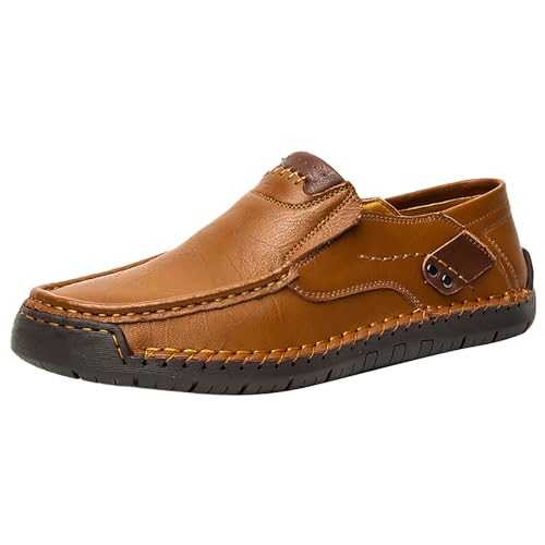 Mens Loafers Moccasins Formal Shoes Oxfords Casual Leather Shoes Breathable Driving Shoes Comfort Fashion Walking Flat Comfy Slip on Business Dress Shoes UK Size