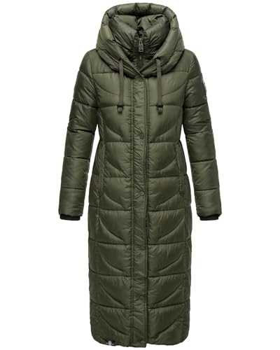Navahoo Women's Winter Coat Warm Quilted Coat Extra Long with Hood Waffle XS - XXL