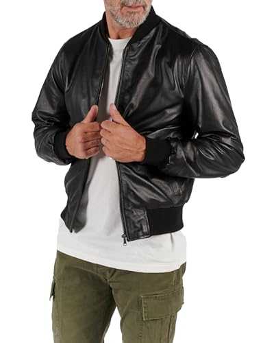 BARONE RICCARDO Men's Leather Jacket, Men's Spring/Summer Leather Jacket, for Every Occasion, the Best Men's Leather Jacket, Made in Italy