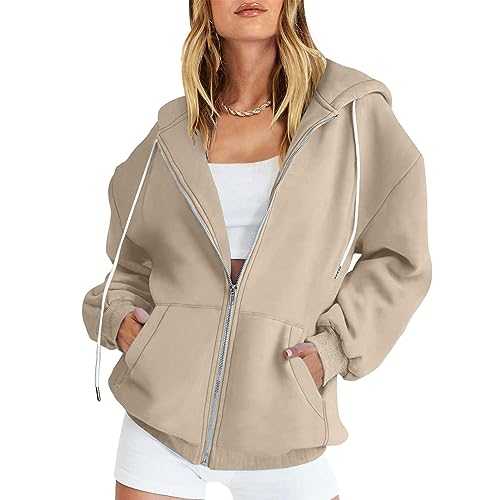 Hoodies for Womens UK Oversized Full Zip Up Hoodie Y2k Jacket Ladies Dress Hooded Sweatshirt Fall Winter Warm Hoodies Trendy Cute Girls School Casual Home Jackets Hiking Outerwear