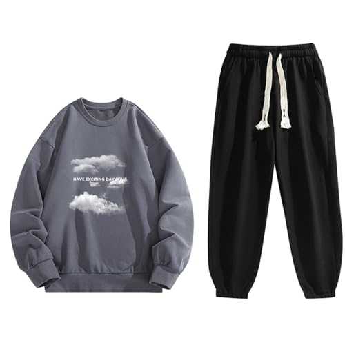 TYUIOP My Order Tracksuits Weight Hoodie Mens Winter Warm Casual Sweatsuit Sets with Pockets 2 Piece Pullover Joggers Suit Outfits Mens Tracksuits Bottoms Plain Tracksuit
