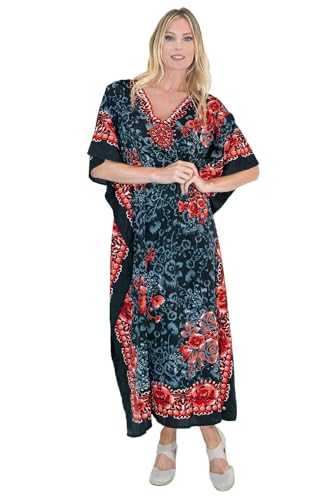 Miss Lavish London Kaftan Dresses for Women, Beach Kaftan Coverups, African Plus Size Dress, Hawaiian Coverups for Women, Long Beach & Swimsuit Coverups