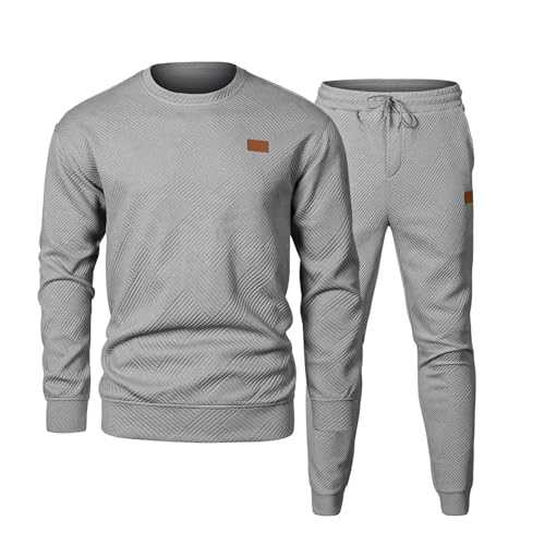 Cocila Mens 2 Piece Outfits Knit Pullover Sweatshirt Tracksuit & Joggers Sweatpants Sweatsuit Sets With Pockets Custom Jackets for Men Projection Tracksuit Men Men'S Two-Piece Tai Chi Suit