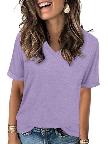 Women's T Shirts V-Neck 2025 Fashion Spring Summer Casual Women Tops Trendy Cute Fit Tee S-XXL