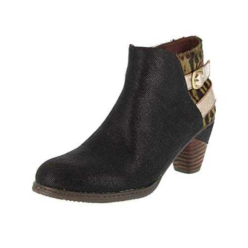 CrazycatZ Womens Ankle Leather Boots Hand Painted Color Splicing Pattern Boots Exotic Bohemian Leather Boots