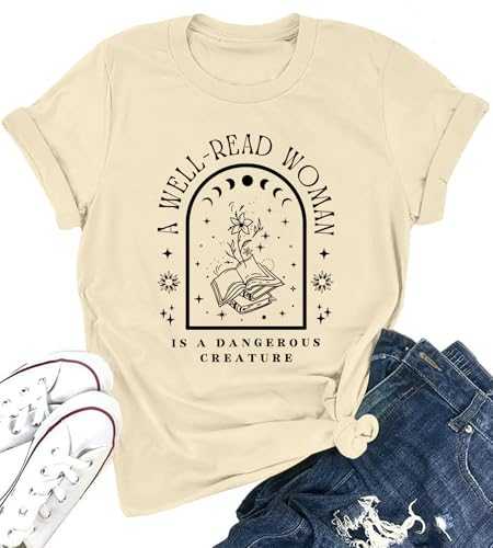 A Well Read Woman T-Shirt Women Reading Book Shirt Cute Book Lover Gift Vintage Graphic Tee Tops Funny Teacher Shirt