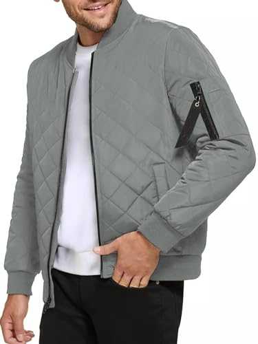 Meilicloth Mens Bomber Jacket Casual Rhombic Winter Military Windproof Jackets Warm Cargo Coat with 4 Pockets