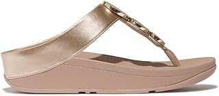 Women's Halo Bead-Circle Metallic Toe-Post Sandals