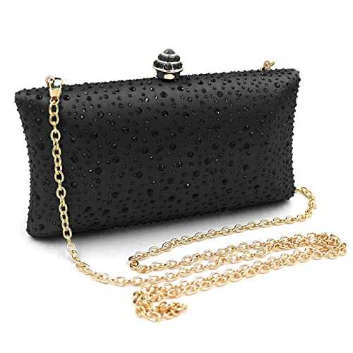Women Handbags Rhinestone Evening Bags Party Purse Prom Wedding Bride Crystal Party Clutches Bag with Chain