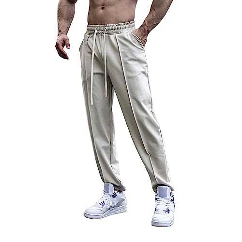 TYUIOP s Trousers for Men Mens Cargo Cuffed Slim Fit Bottom Track Pants Casual Trousers Waterproof Combat Mens Stretch Cargo Heavy Duty Regular-Fit