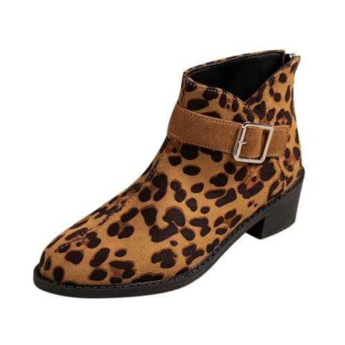 CEWIFO Flat Ankle Boots for Women High Heel Lightweight Tan Suede Ankle Boots Winter Ankle Boots for Women Leather Extra Wide Boots Women's Black Suede Ankle Boots Low Heel