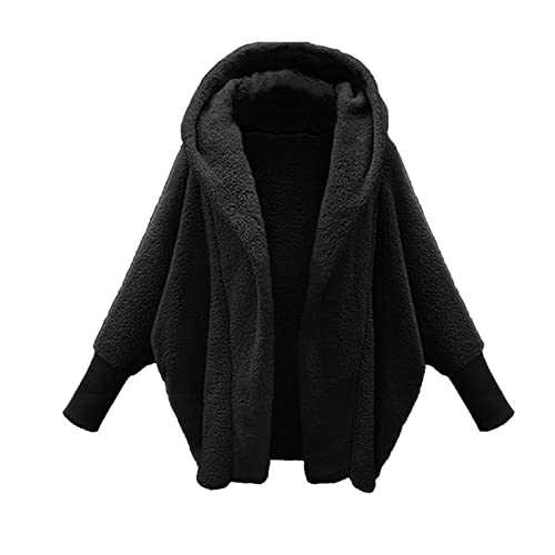 Zeiayuas Sherpa Fleece Jacket Women, Winter Teddy Coat Womens Fuzzy Fluffy Fur Hoodie Ladies Thicken Warm Winter Outwear Sherpa Fleece Cardigan Oversized Loose Sweatshirts Plain Overcoat