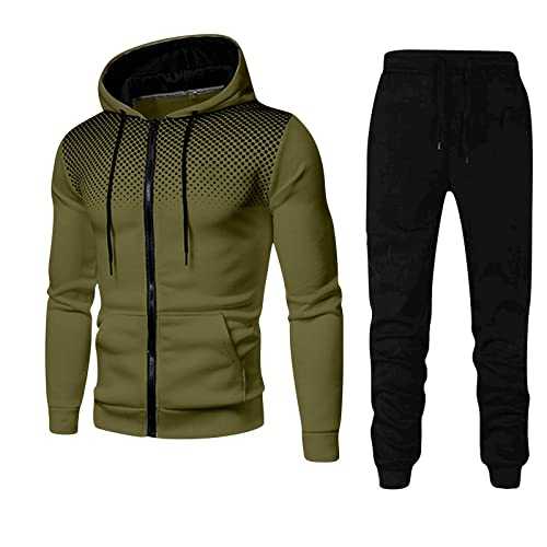Items Cheap Men's Tracksuits Sherpa Hoodie Mens Mens Tracksuit Set Hooded Jacket Sweatsuits Jogging Tops Full Zip Joggers Sports Sweatsuit with 3 Pockets Black Hoodie