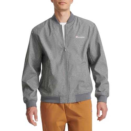 Champion Men's Soft Shell Sport Bomber Jacket with Logo