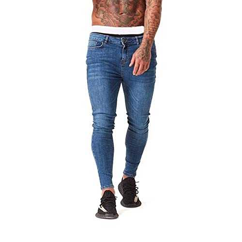 Jeans For Men - Skinny Jeans Stretch Black Ripped Pants Denim - Pantalones De Hombre