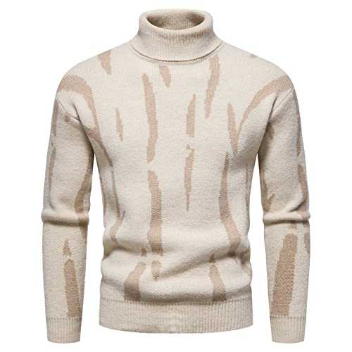 Cocila Coats for Men Dressy Casual Knitted Wool Turtleneck Printed Sweater Jacket Top Mens Long Black Work Coat Padded Shirt Mens Quilted Mens Tactical Hoodie Mens Cardigans Zip Up