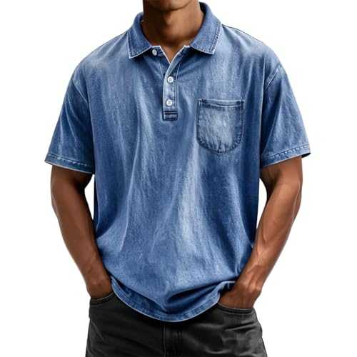 Men's T-Shirt Round Neck, Men's Basic T-Shirt with Crew Neck, Regular Fit, Cotton, Polo Shirt, Short Sleeve, Polo Shirt, Breathable, Men's Retro Golf Shirts, Summer Basic Tee