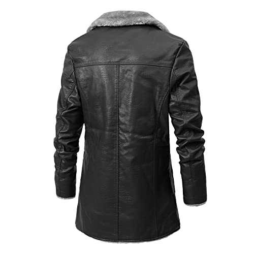 Mens Luxury Jackets Men's Autumn And Winter Jackets Mid-length Business Retro Plus Velvet Lapel Suit Plush Hooded Collar Jackets Syracuse Jacket Men Wool Lined Coat