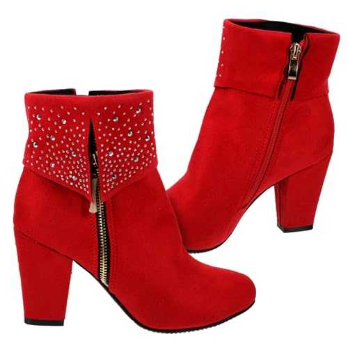 Autumn Rhinestone Ankle Boots Pointed Heels Wedding Boots for Bride Rhinestone Heels for Women Blush Heels for Women Booties Heel Pumps Red Sole Material: Rubber