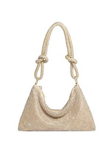 YUWITA Diamante Clutch Bag for Women Evening Bags Sequin Sparkly Mini Handbag