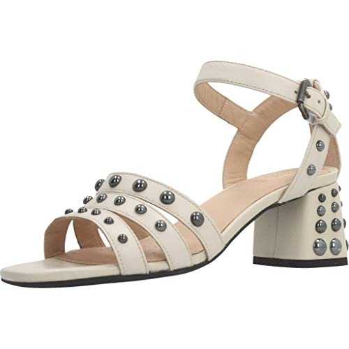 Geox Women's D Seyla Sandal Mid A Open Toe, Beige (Cream C5002), 7 UK