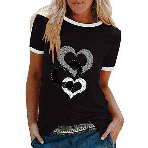 Women's Shirts Dressy Casual Womens Short Sleeve Denim Shirt Womens Round Collar Blouse Cotton Plus Size Shirts Summer Blouses Sexy Clothing Set for Women Going Out Tunic Tops for Women Loose fit
