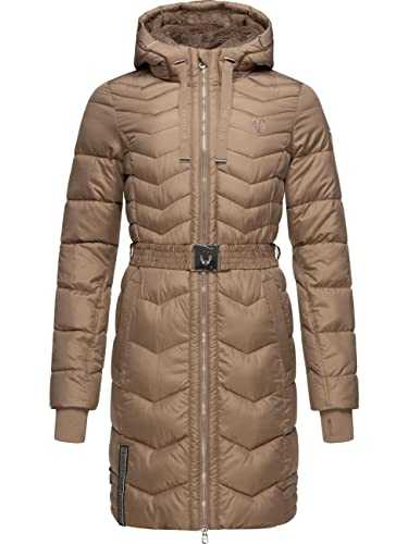 Navahoo Women's Winter Coat Quilted Coat Jacket with Waist Belt Cyclamen XS - XXL