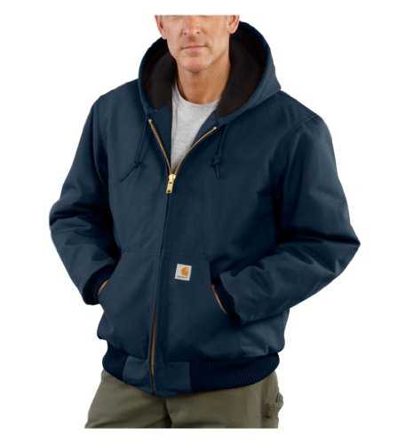Carhartt Men's Loose Fit Firm Duck Insulated Flannel-Lined Active Jacket Work Utility Outerwear