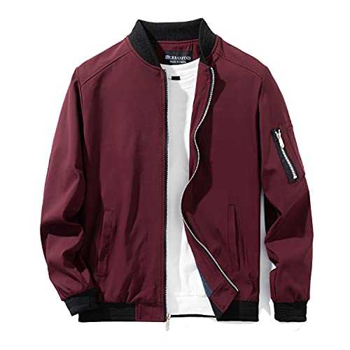 URBANFIND Men's Slim Fit Lightweight Sportswear Jacket Casual Bomber Jacket