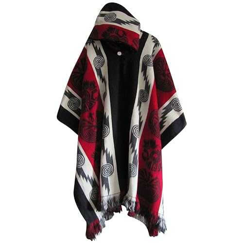 Poncho Men Hoodies Vintage Medieval Ethnic Style Hooded Poncho Knitted Jumper Sweater Hoody Cowboy Mexican Poncho Cape Blanket Knitwear Outerwear S-4XL