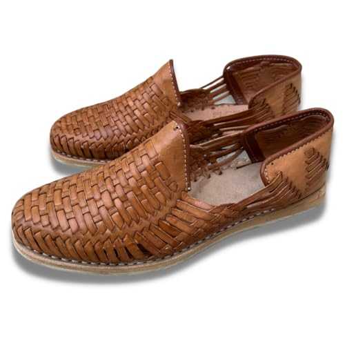 Mexico en la Piel Leather Shoes for Men, Handmade Checkered Loafer
