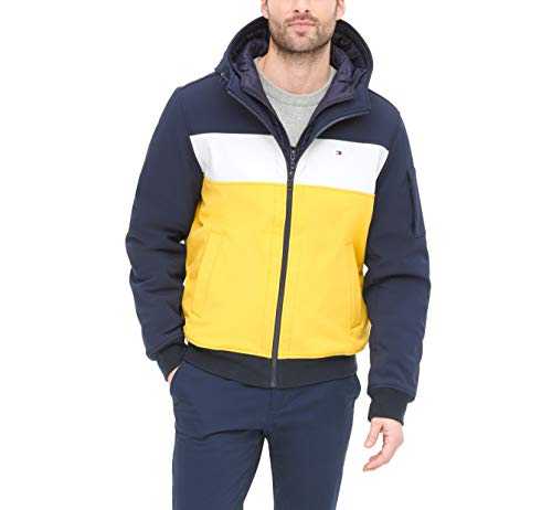 Tommy Hilfiger Men's Soft Shell Active Filled Bomber Jacket Windbreaker