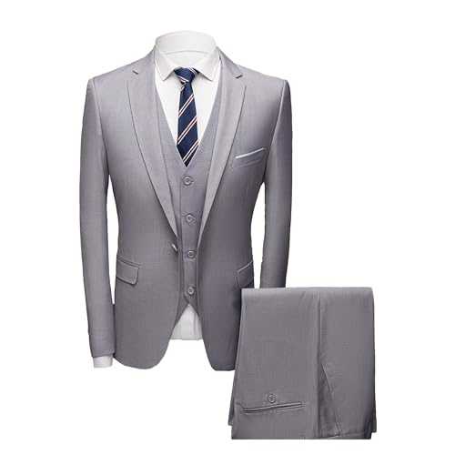 Men's 3 Piece Suit Stylish Solid Color Solid Single-Breasted Slim Fit Suits Solid One Button Slim Fit Suits
