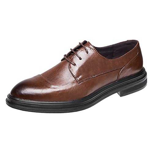 Oxford Shoes for Men Clearance Non-Slip Business Shoes Mens Smart Shoe Black Dress Shoes Smart Casual Shoes Oxfords Lace-ups Shoes for Men UK